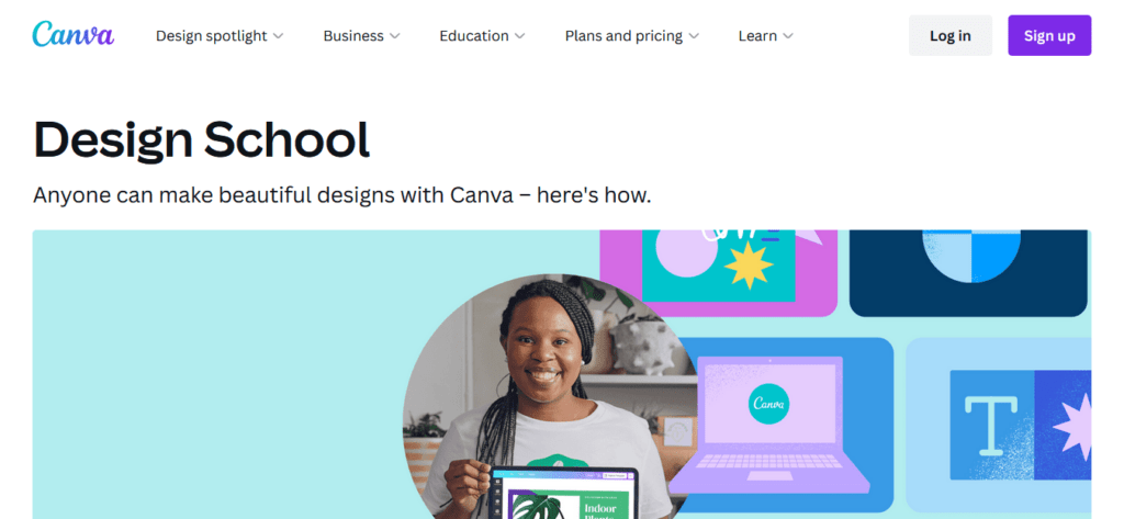content marketing examples; canva design school image 