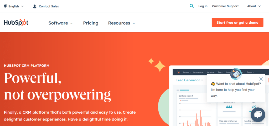 hubspot homepage