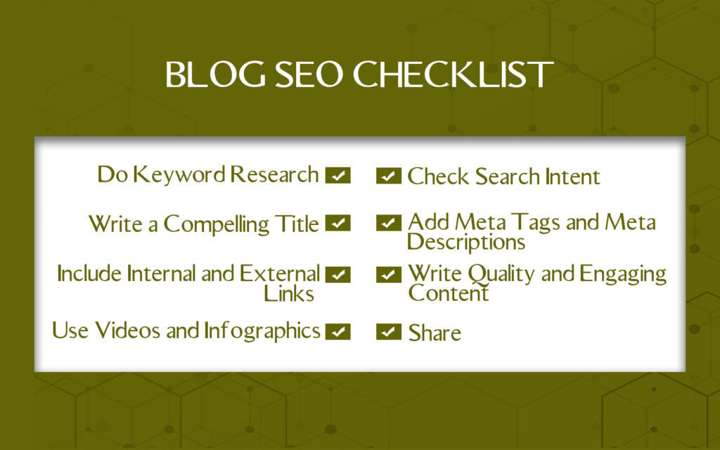 Blog seo checklist