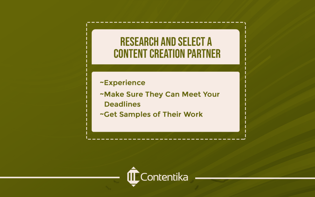 Research and Select a Content Creation Partner