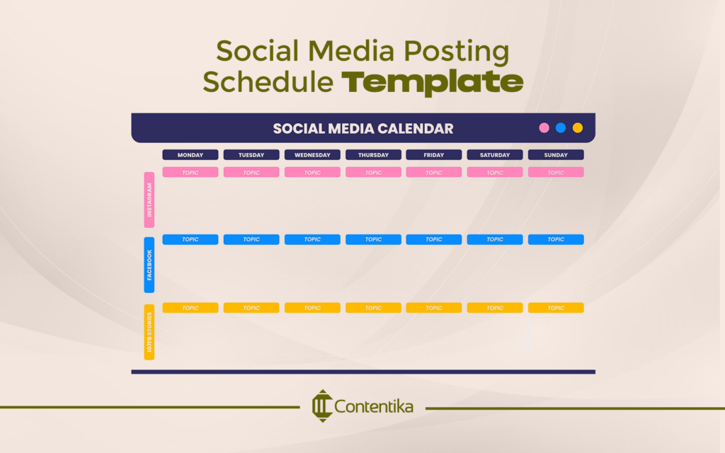 Social Media Posting Schedule Template