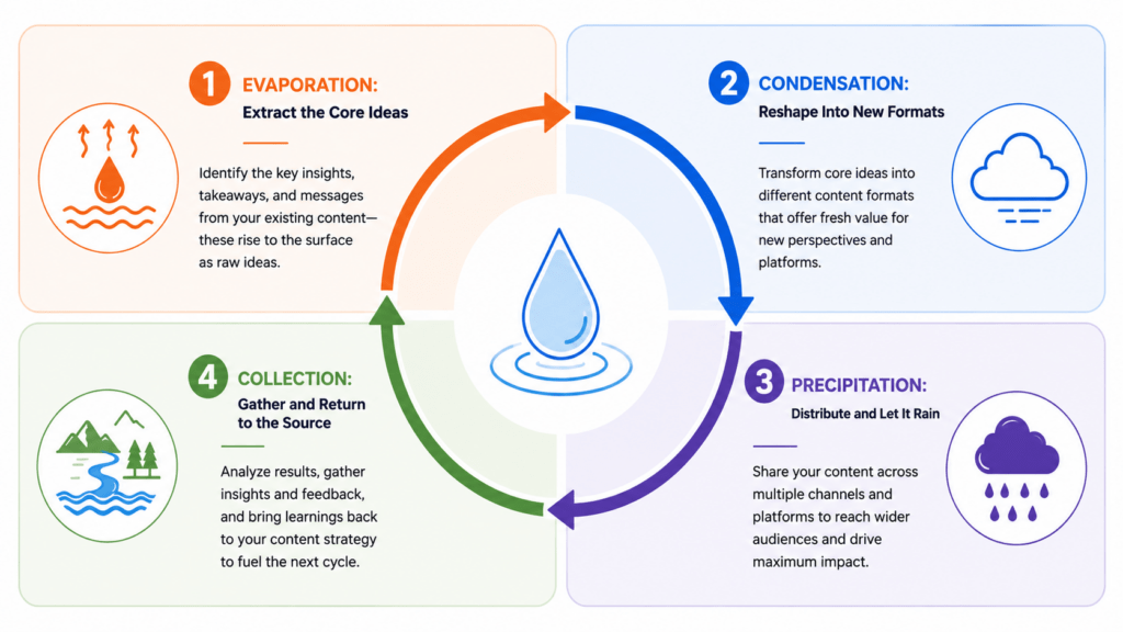 The 4 Stages of the Content Water Cycle
